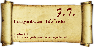 Feigenbaum Tünde névjegykártya